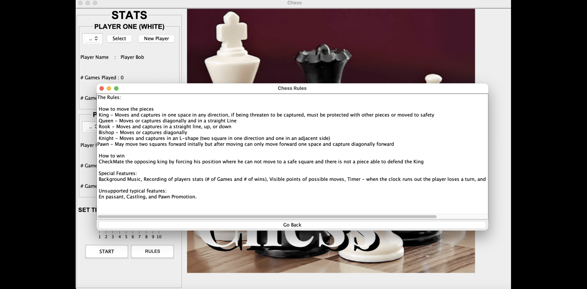 Rules Menu